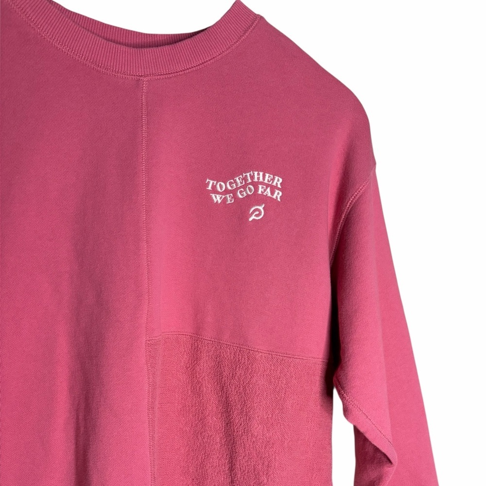 Peloton “Together We Go Far” Crewneck Pullover Sweatshirt Dusty Rose